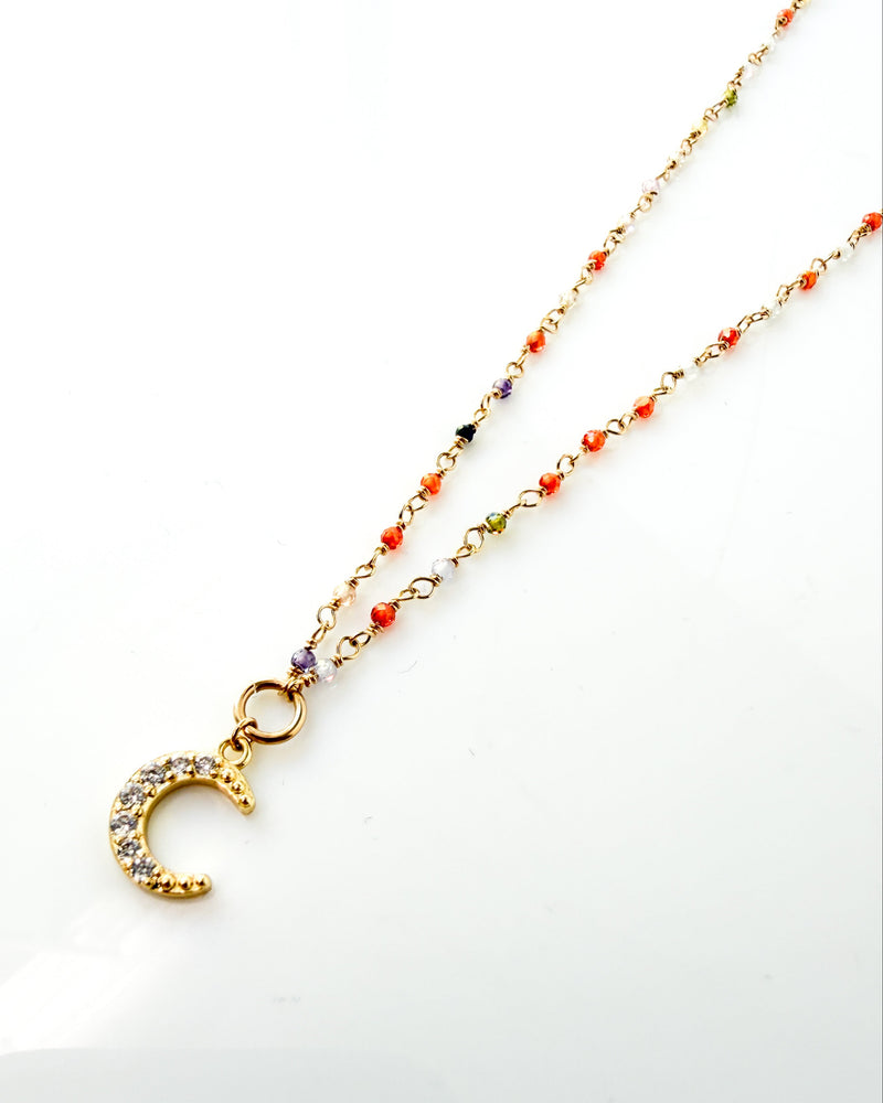 Crescent Moon Necklace A