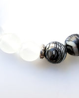 Onyx · Spiderweb Jasper · Selenite Crystal Bracelet - Faith