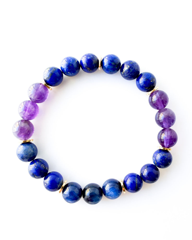Blue Kyanite · Lapis Lazuli · Amethyst Crystal Bracelet - Inner Oracle