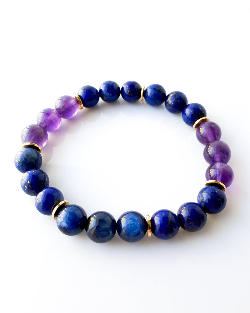 Blue Kyanite · Lapis Lazuli · Amethyst Crystal Bracelet - Inner Oracle