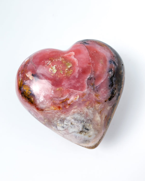 Strawberry Pink Opal Heart