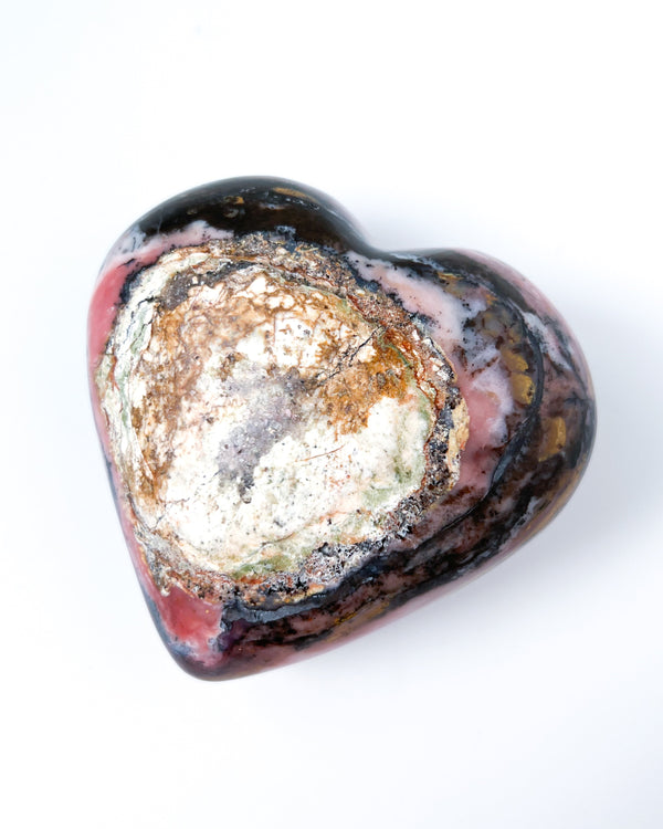 Strawberry Pink Opal Heart