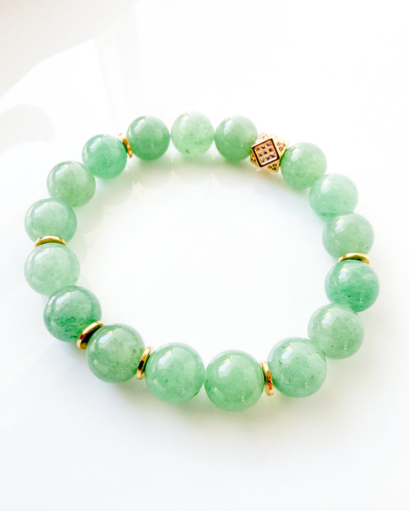 Green Aventurine Crystal Bracelet - Pure Luck