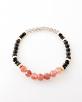 Lazasine · Black Tourmaline · Black Opal · Smoky Quartz Crystal Bracelet - I am Safe