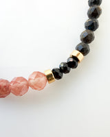 Lazasine · Black Tourmaline · Black Opal · Smoky Quartz Crystal Bracelet - I am Safe