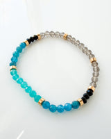 Amazonite · Apatite · Black Tourmaline · Smoky Quartz Crystal Bracelet - I Speak My Truth