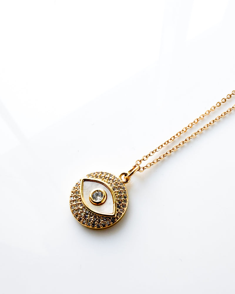 Evil Eye Pare + Shell Necklace