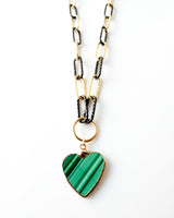 Malachite Heart Necklace