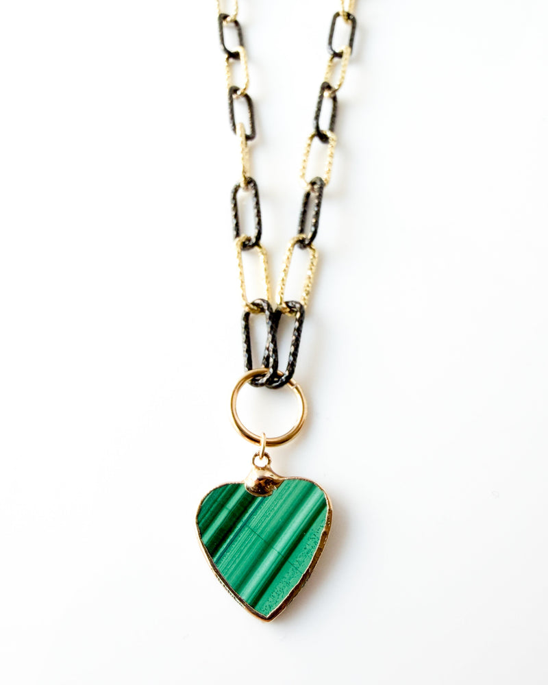 Malachite Heart Necklace