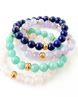 Lavender Amethyst, Lapis Lazuli AAA, Russian Amazonite, Rose Quartz - Chakra Series 2025 