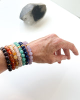 Lavender Amethyst, Lapis Lazuli AAA, Russian Amazonite, Rose Quartz, Golden Healer, Carnelian, and Garnet - Chakra Series 2025 