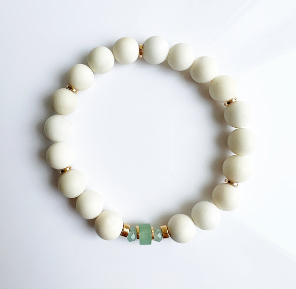 Ivory Jade · Green Aventurine Crystal Bracelet - Wanderer