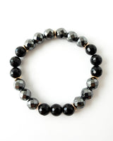  Faceted Hematite · Faceted Onyx - Shine