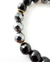  Faceted Hematite · Faceted Onyx - Shine