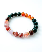 Kunzite · Faceted Lepidocrocite · Red Bloodstone · Green Bloodstone · Faceted Carnelian - Fertility Bracelet
