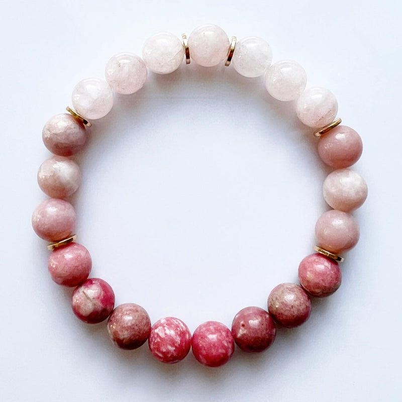 Crystal Code ⋅ Pink Agate ⋅ Bracelet - Gems In Style