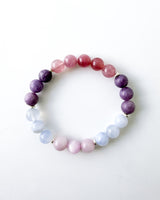 Rose Quartz · Lepidolite · Blue Lace Agate · Kunzite Crystal Bracelet - Mother 2026