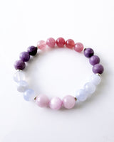 Rose Quartz · Lepidolite · Blue Lace Agate · Kunzite Crystal Bracelet - Mother 2026