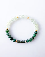 Aquamarine · Emerald · Prehnite Crystal Bracelet - Worthy