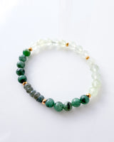 Aquamarine · Emerald · Prehnite Crystal Bracelet - Worthy