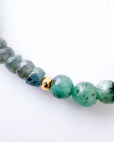 Aquamarine · Emerald · Prehnite Crystal Bracelet - Worthy