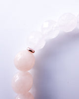 Pink Tourmaline · Peach Chalcedony · Rose Quartz Crystal Bracelet - Feminine Light