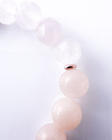 Pink Tourmaline · Peach Chalcedony · Rose Quartz Crystal Bracelet - Feminine Light