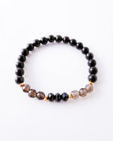 Smoky Quartz · Black Tourmaline · Shungite Crystal Bracelet - Energy Mastery
