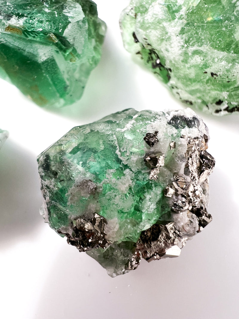 Emerald Fluorite + Pyrite + Galena