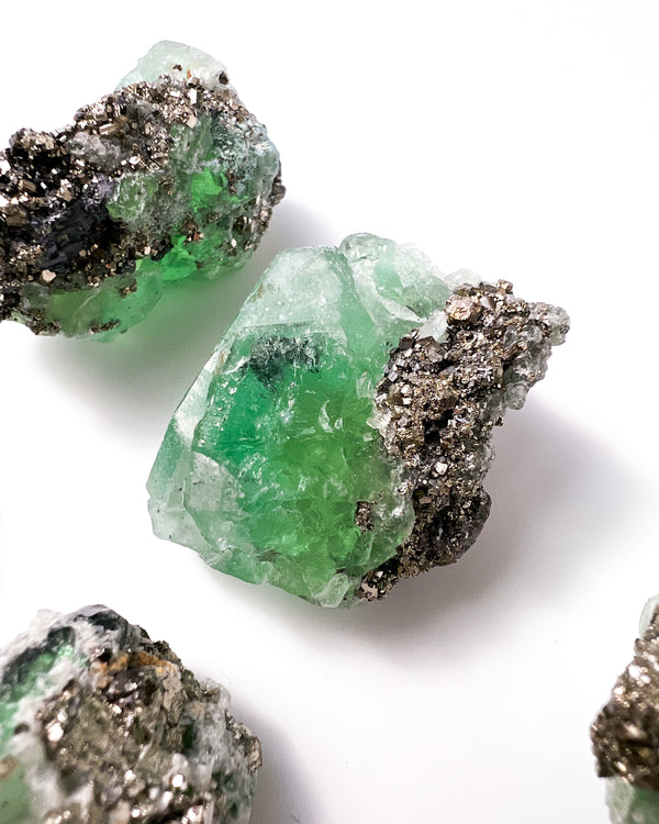 Emerald Fluorite + Pyrite + Galena