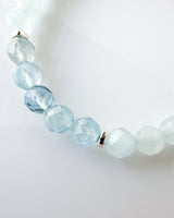 Aquamarine + White Jade Crystal Bracelet - Stillwater