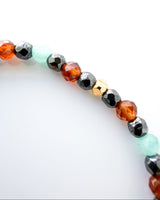 Hessonite Garnet + Amazonite + Hematite Crystal Bracelet - Confident