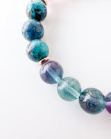 Shattuckite · Fluorite · Kunzite · Swazi Agate Crystal Bracelet - Level Up