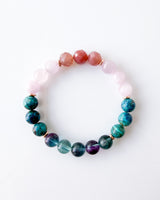 Shattuckite · Fluorite · Kunzite · Swazi Agate Crystal Bracelet - Level Up
