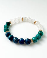 Shattuckite · Chrysocolla · Rainbow Moonstone - Lunavia