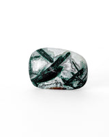 Malachite in White Agate