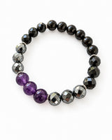 Amethyst · Hematite · Black Tourmaline · Shungite Crystal Bracelet - Anxiety Release