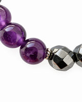 Amethyst · Hematite · Black Tourmaline · Shungite Crystal Bracelet - Anxiety Release