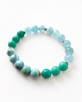 Larimar · Amazonite · Aquamarine Bracelet - Azure Allure