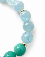 Larimar · Amazonite · Aquamarine Bracelet - Azure Allure