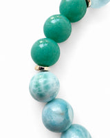 Larimar · Amazonite · Aquamarine Bracelet - Azure Allure
