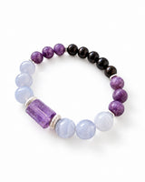 Amethyst · Blue Lace Agate · Lepidolite · Shungite Crystal Bracelet - Body Beautiful