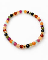 Red Aventurine · Green Aventurine · Pink Tourmaline · Purple Garnet · Hessonite Garnet · Green Tourmaline · Black Tourmaline Crystal Bracelet - Bon Voyage