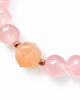 Angelite · Rose Quartz · Peach Aventurine Crystal Bracelet - Cherished