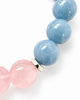 Angelite · Rose Quartz · Peach Aventurine Crystal Bracelet - Cherished