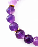  Amethyst · Fluorite · Rainbow Moonstone Crystal Bracelet - Crown Chakra