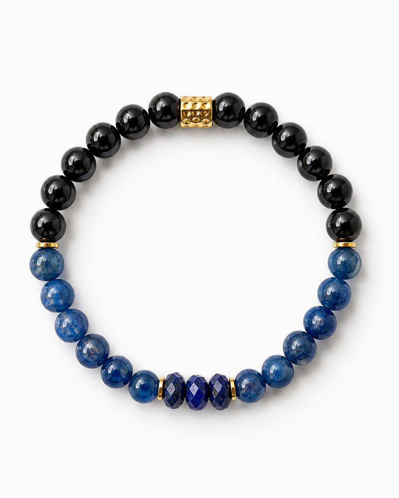 Lapis Lazuli · Blue Kyanite · Black Spinel Crystal Bracelet - Divine Alignment