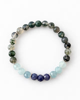 Tanzanite · Aquamarine · Moss Agate Crystal Bracelet - Higher Heart
