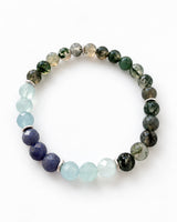 Tanzanite · Aquamarine · Moss Agate Crystal Bracelet - Higher Heart