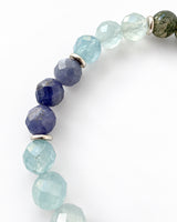 Tanzanite · Aquamarine · Moss Agate Crystal Bracelet - Higher Heart